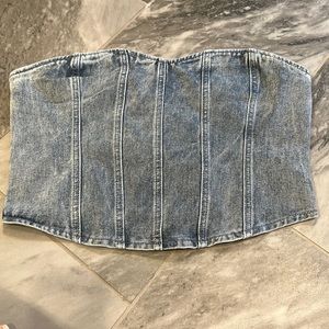 Pretty Little Things denim bustier Sz M